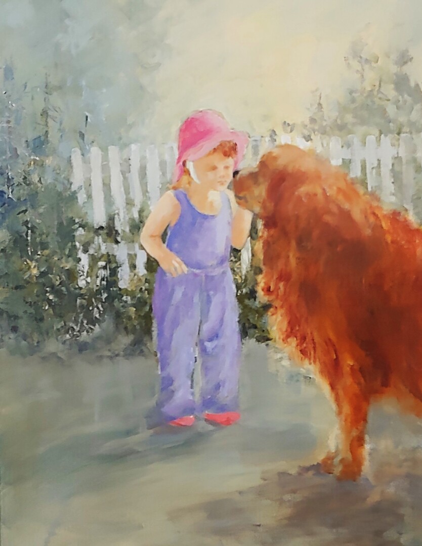 Best Friends - 24 x 18 - David French - Oil on Canvas