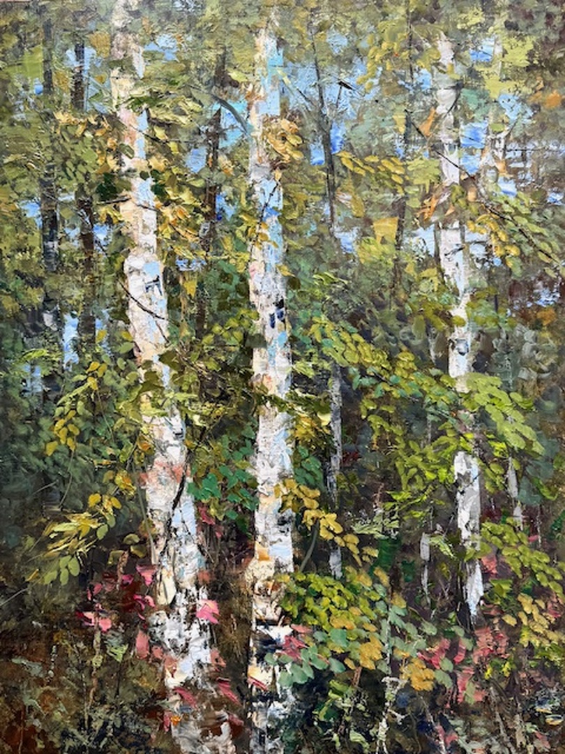 Forest Birch - 24 x 18 in. wide - Oil on Canvas